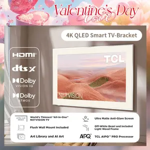 TCL A300W NXT Frame 55", 65", 75", 85" QLED 4K Smart TV (Ultra-Slim Modern Design) – 350+ Artworks, Dolby Atmos, 12-Month CPS Protection & UAX HDMI Cable Streaming Kit