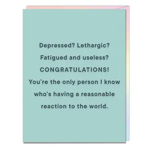 Reaction to the World Encouragement / Friendship Card