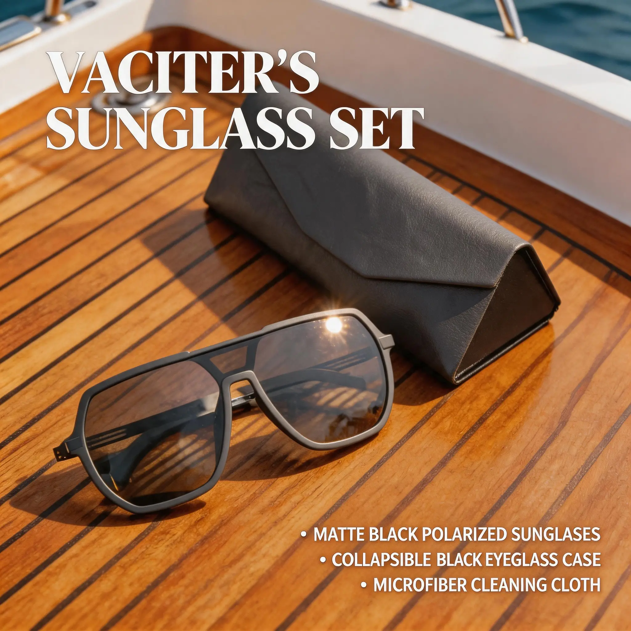 Unisex Black Polarized Sunglasses - Retro Rectangle Statement Frame, Stainless Steel Double Bridge, Photochromic TAC Lenses, UV400 Protection, Ideal for Driving, Full Rim