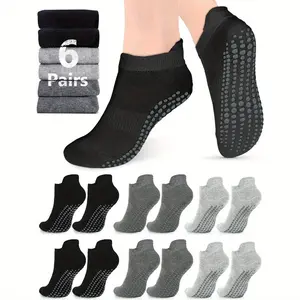 Women's and men's Pilates non-slip socks, yoga socks with grips, suitable for barre, barefoot activities, and as non-slip socks for hospital use