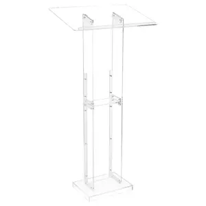 VEVOR Podium Stand, 41 - Inch Wooden Lectern, Laptop Desk with Wide Reading Surface and Storage Shelf, Edge Stopper, Elegant Design, Flool - Standing, for Classroom, Conference, Church, and PresentationVEVOR Super Brand Day