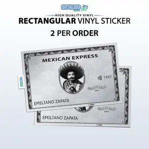 zapata mexican express rectangular vinyl sticker