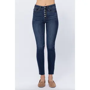 Judy Blue Button Fly Cut Off Jeans