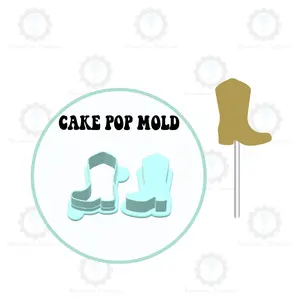 Cowboy Boot Cake Pop Mold | Deluxe Cutter, Popper, and Tray Option