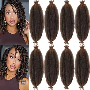 1B/30 Color 8 Packs Springy Afro Twist Hair 16 inch Pre-Separated Braiding Hair for Faux Locs Twist Hair Extensions