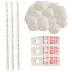 Universal Lighter Repair Kit Replacement for Petrol Gas Fluid Lighters with Cotton Rubber Felt Wick and Accessories Pack