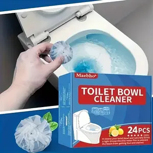 Professional Acidic Foaming Toilet Tablets - Multi-Functional Solid Cleaner, Automatic Odor Elimination & Easy to Use
