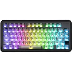 Phantom81 Lite 75% Gasket Mechanical Keyboard, QMK&VIA Programmable, 3 Modes  Gaming Keyboard, RGB Backlights, ABS Case + UV Tech, Hot-Swappable for Windows//Linux (Black)