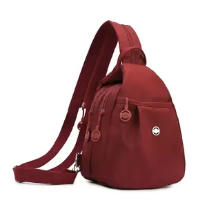 2026 New Fashion Collection Oxford Cloth Casual Backpack Messenger Bag Chest Bag with Side Pouch Adjustable Strap Zipper Pocket Inner Patch Pocket 30x21x14cm
