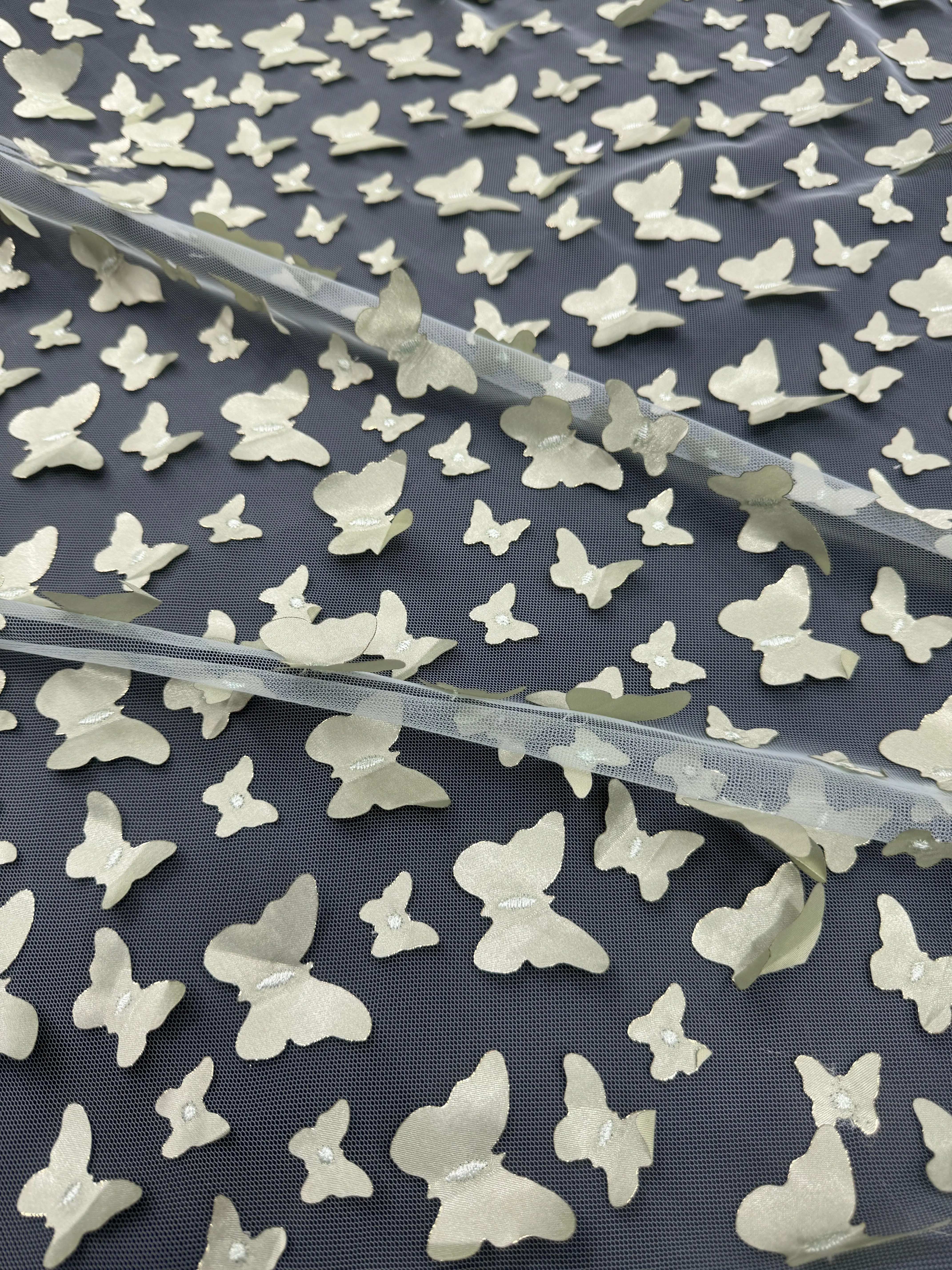 Pistachio 3D Butterfly Lace