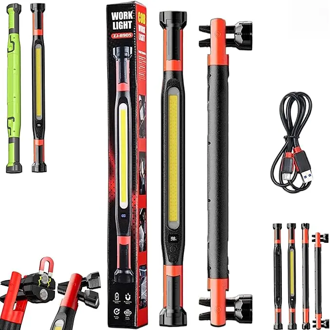 YXCY 2026 fathersdaygift New Rechargeable Magnetic LED Work Light Bar - Under Hood Light for Auto Repair, Garage & Detailing, Cordless Portable Trouble Light with Strong Magnet & Hanging Hook High Lumen Flashlights High Power Flashlights