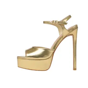 Women's Black Patent Platform Stiletto Heeled Shoes - Classy, Elegant, Fashion Footwear for Summer