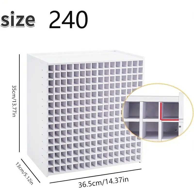 Art Pencil Shelf, Pencil Holder, Pencil Organizer, Stationery Storage Organizer for Desk, Desk Tidy, 72/120/180/240 Removable Divider Design - Suitable for Tabletops, School Supplies, and Halloween or Christmas Graffiti Pens and Card Organizers