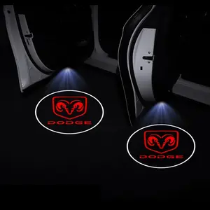 Car Door Welcome Light LED Projection Lamp Dodge Car Door Sign Interior Decoration Accessories, Enhance Your Vehicle's Style