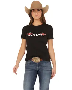 Ariat Women's Boot Barn Rosa Logo Short Sleeve Graphic Tee - 10072354