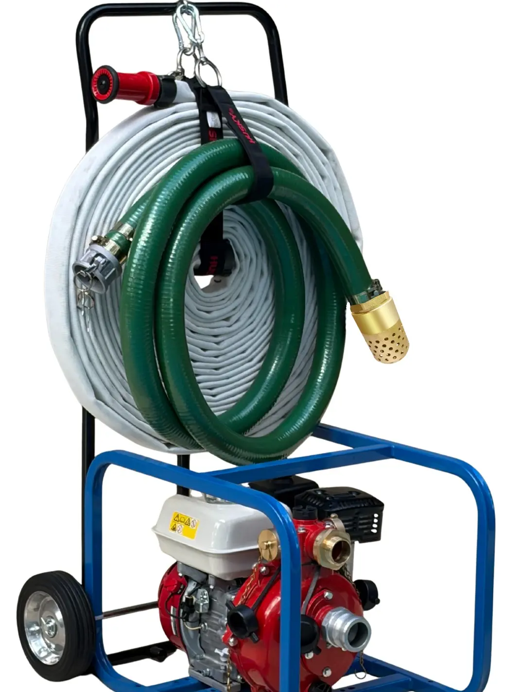 High Performance Pool Fire Pump Cart Home Firefighting Wildfire Defender System - California Brushfire Protection High Pressure Pump