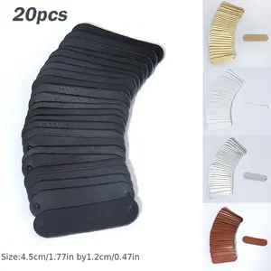 20 Blank PU Leather Tags for DIY Crafts Sewing Clothing Accessories Vintage Jeans Bag Hat Shoe Labels Decoration Supplies