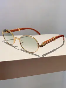 Vintage Oval Frame Glasses, Trendy Casual Glasses for Women, Fashion Accessories for Everyday Use and Outdoor Activities, Trendy Beach Eyewear, Fashion Frames Accessories