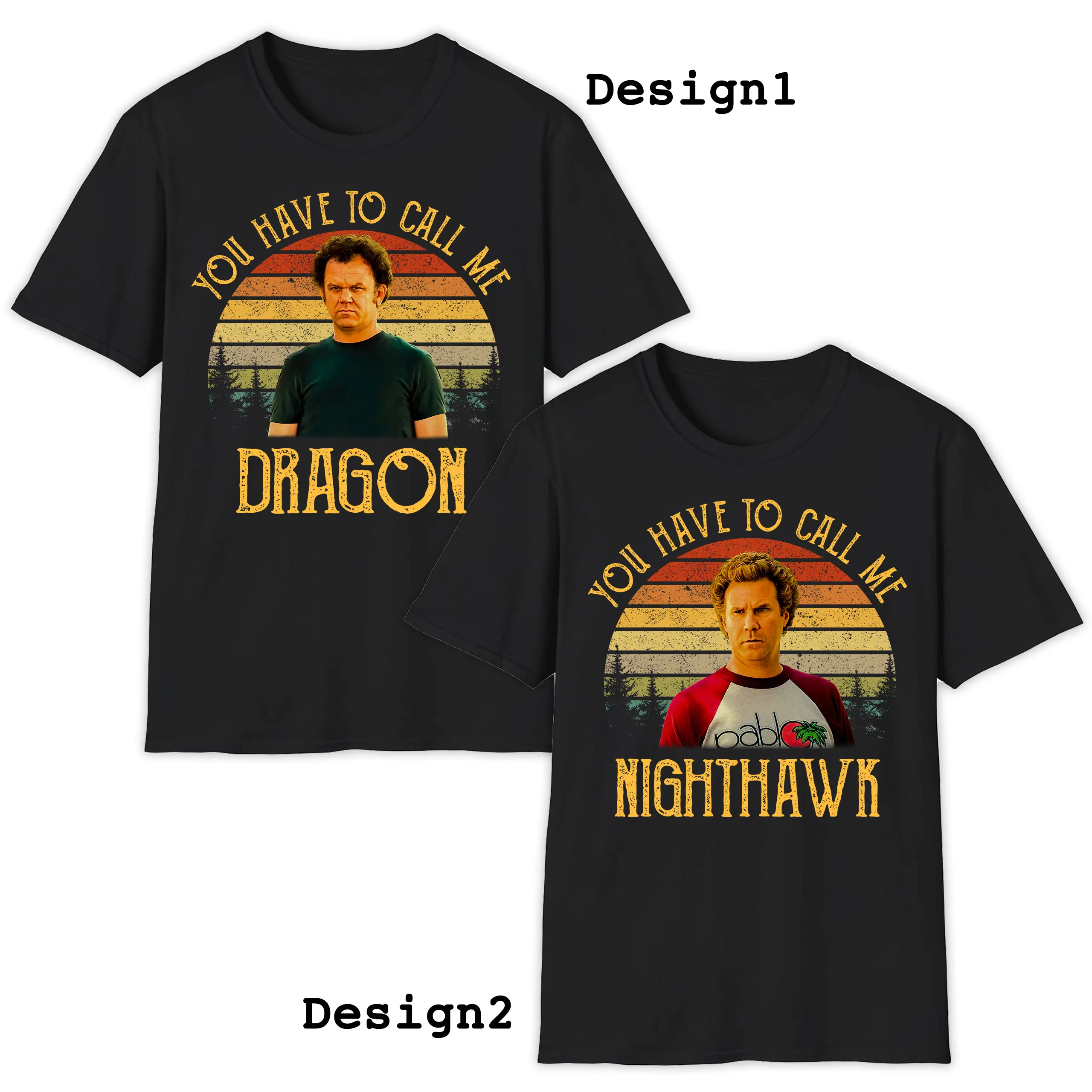 Women's Step Brothers 2008 Movie Graphic T-Shirt - 24hr Fast Shipping, "You Have to Call Me Dragon Nighthawk" Funny Quote, Retro Vintage, Fitted Cut, Medium Length, All Seasons, Machine Washable, BFF Gift, Step Bros Print, Tops, Shortsleeve, Casual, Cloth
