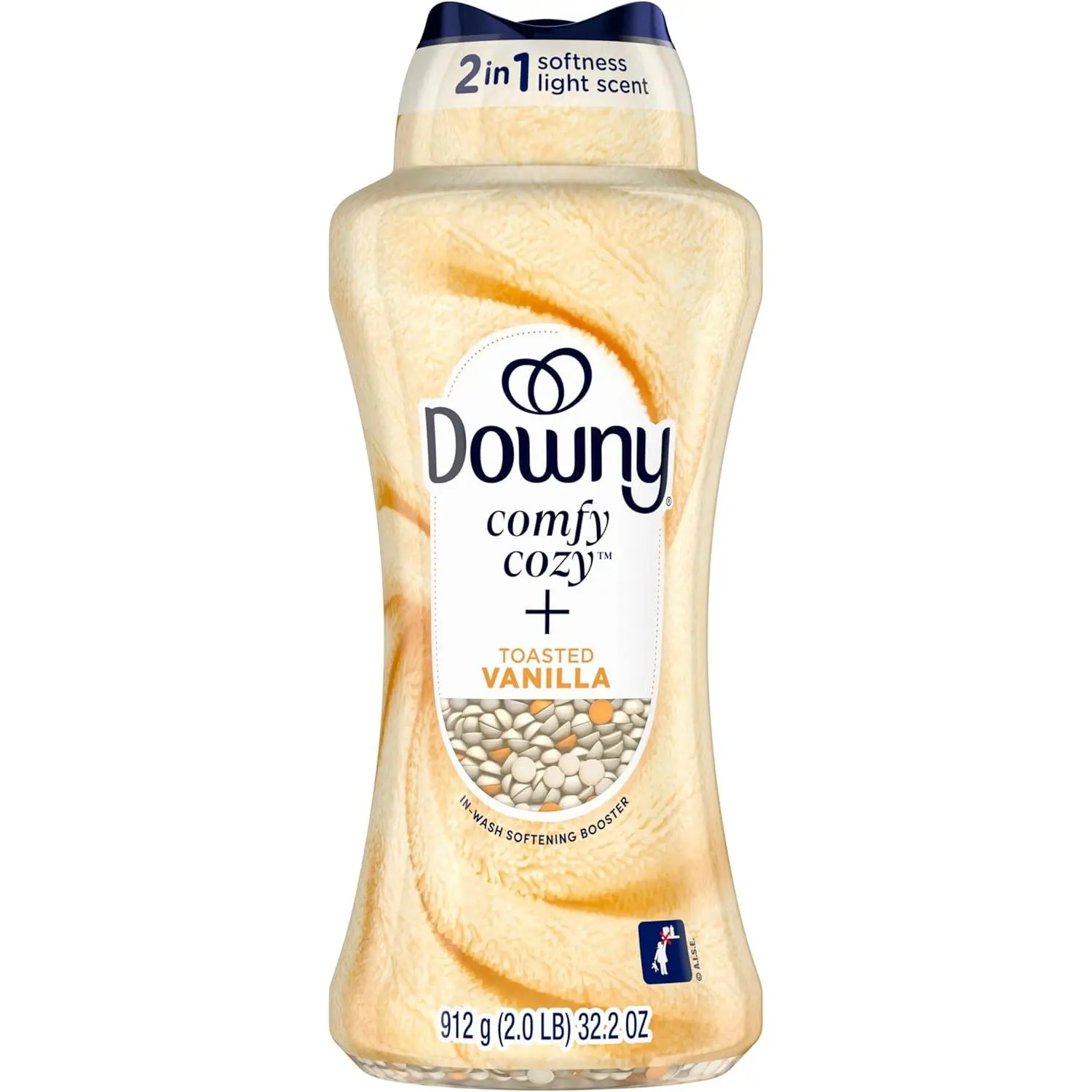 Procter & Gamble Downy In-Wash Vanilla Scented Booster Pellets, 2-in-1 Fabric Softener for 15-16 Years Old Users, Aluminum-Free, Paraben-Free, 32.2 OZ Baby Laundry Scent Booster with Multisensory Long-Lasting Freshness