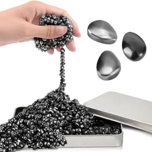 1000pcs Easter Basket Stuffers for Teens Boy, Fidget Toys Metal Balls Stones Beads Quiet Office Desk Stress Anxiety Relief Cool Gadget Sensory Autism Ferrite Putty Valentines Day Gifts for Him