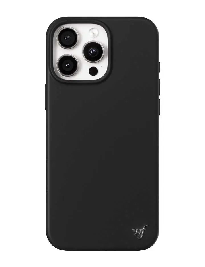 Wildflower Cases - Black, Limited Edition MagSafe iPhone Case | Durable Protection Silicone Cover Trendy Cute Girl Gift Custom Smartphone Casing Protector Protective