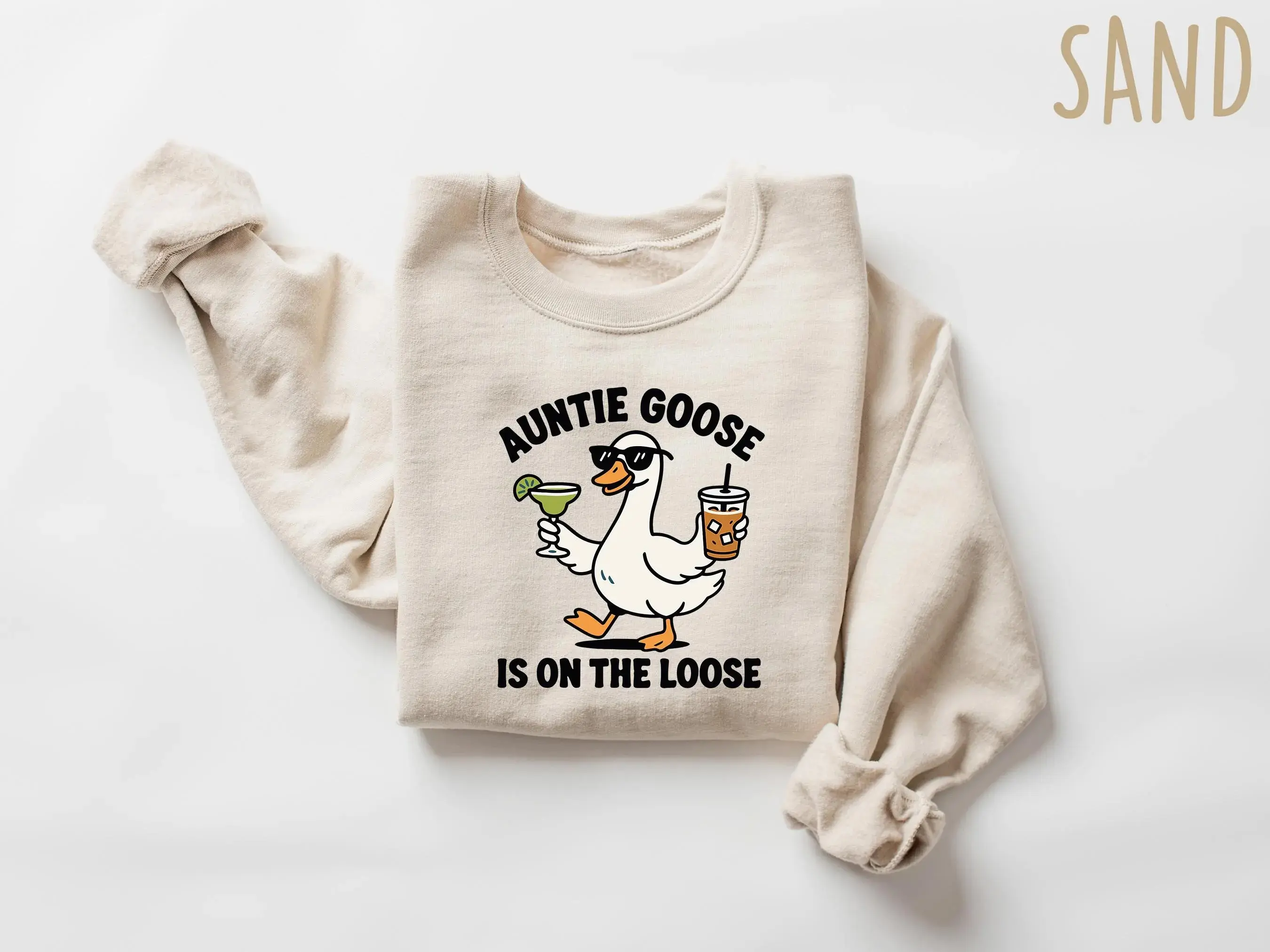 Auntie Goose Is On The Loose Sweatshirt, Silly Goose Tee, Funny Aunt T-Shirt, Auntie Life Sweatshirt, Cool Aunt Crewneck, New Auntie Gift Tee