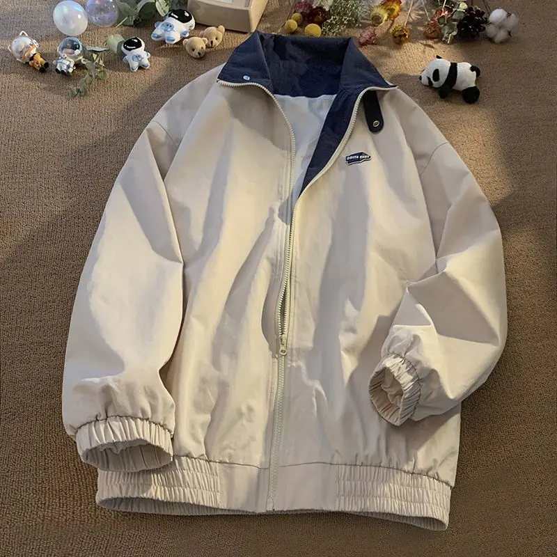 Deeptown Vintage Jackets Women Oversized Japanese Fashion Harajuku Windbreaker Y2k Streetwear Korean Coats Autumn Trend Hippie