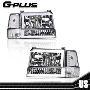 Fit For 1992-1996 Ford F150 F250 F350 Led Drl Headlight Corner/Bumper Lamps