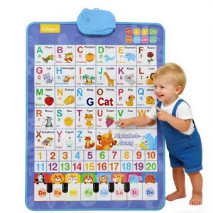 English Spanish 26 27 Letters Spanish English Bilingual High-end Audio Wall Chart High-end Gift Box Children's Early Education Enlightenment Book Wall Calendar