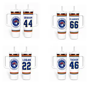 Off-Campus  Briar University Hawks 40oz Tumbler – Graham 44, Logan 22, Tucker 46 & Di Laurentis 66 BookTok Inspired Travel Tumbler Gift