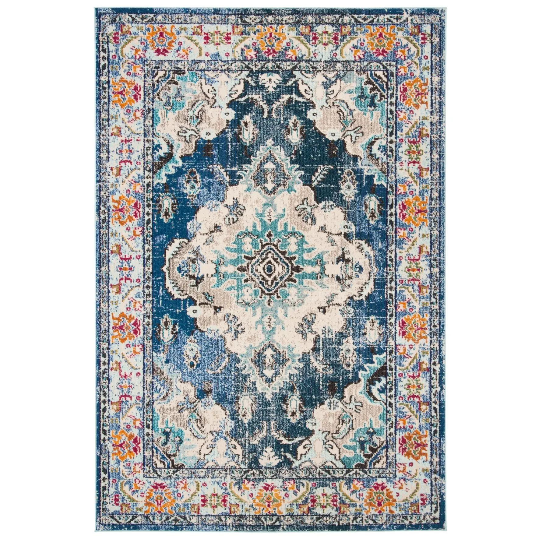 SAFAVIEH Monaco Collection MNC243N Navy / Light Blue Area&Runner Rug