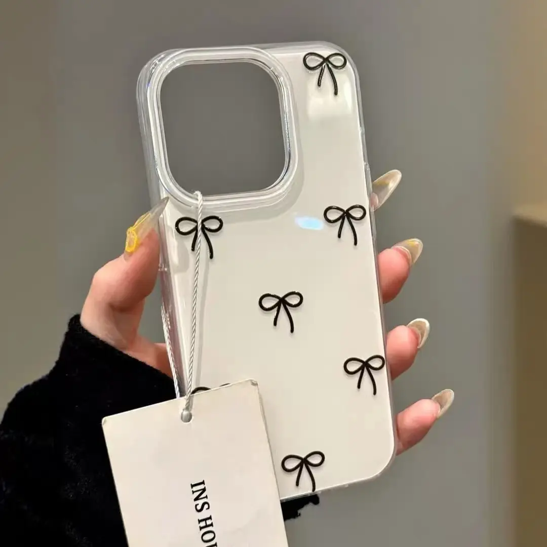 Bow Wave Point Phone Case Premium White Suitable for 17 Phone Cases 16 Pro Max 15 Plus 14 13 12 11