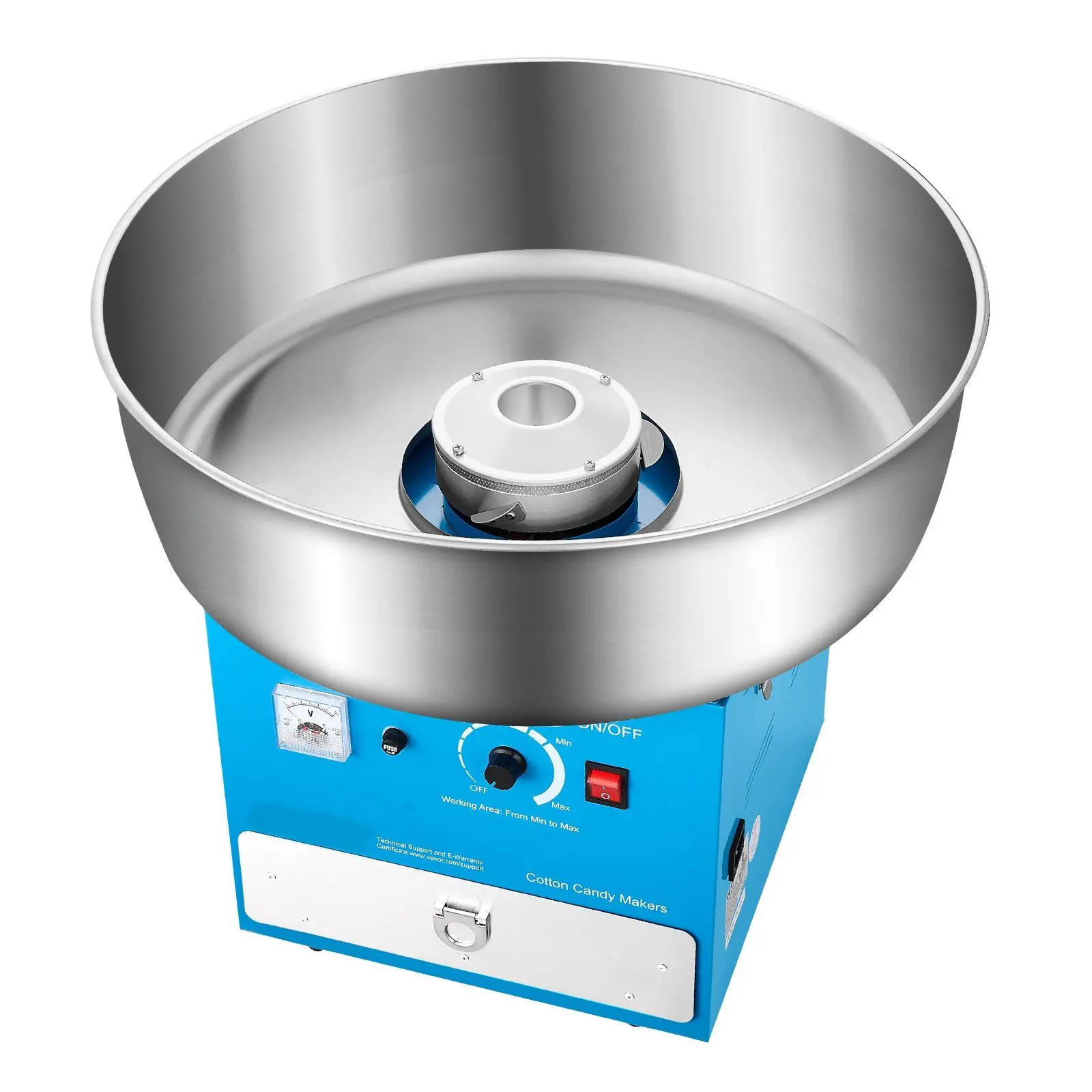 VEVOR Commercial 1000W High Wattage Cotton Candy Machine, Sugar Floss Maker for Party, Home Use, Blue, Cotton Candy Maker