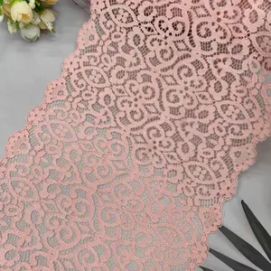 Soft Elastic Elegant Lace Material Detail Trim, 90cm Light, Breathable Fabric for Clothing, Dresses, Lingerie, Wedding Gowns, Home Decor