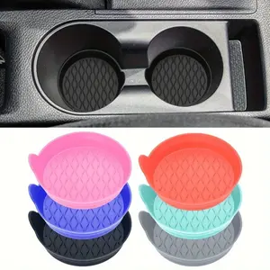 2 pcs car coasters for cup holders, silicone GM coasters, easy to clean