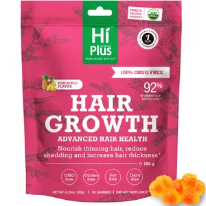 HiPlus Hair Growth Accelerator – Beauty Vitamin Healthcare–For Thicker,Nourishes Thinning&Loss,With Proprietary Collagen Complex, Biotin, Clinically Proven for Visibly Thicker Hair and Scalp Coverage,Dermatologist Recommended 45-Day Supply