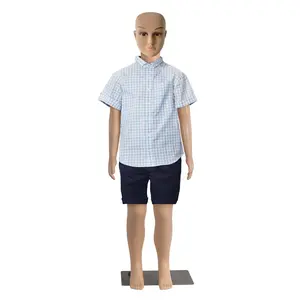 Child Mannequin Full Body Realistic Adjustable Detachable Manikin Display Head Turns Dress Form w/Metal Base 43.3 Curly Hair wig" Height Child Mannequins