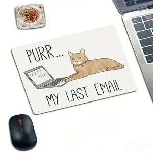 Cute Cat Design Mouse Pad, Square Shape Computer Accessory, Durable & Stylish Desk Mat, Perfect Gift Idea for Office & Home Use, Desktop Accessory