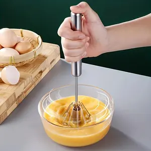 Stainless Steel Manual Egg Beater, 1pc Handheld Egg Cream Butter Whisk, Multifunctional Kitchen Utensils Bakeware Baking Tools for Baking House Dining Room