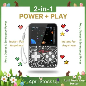 【V99】MIRO Game&Go Duo Bundle – 5000mAh Gaming Power Bank with 1500+ Classic Games, 3-in-1 Console & Neck Charging Cable, 15W MagSafe, 20W PD & 60W Fast Charge, Compact for Phones, Ideal for Travel, Fun, Daily Use & Thoughtful Gift