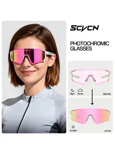 1pc SCVCN Fashion Cycling Glasses Running Glasses Outdoor Bicycle Glasses Sports Goggles Men MTB Cycling Glasses Women Road Bike Glasses Mountain Bike Glasses
