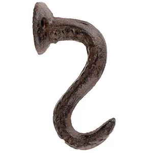 Octopus Tentacle Wall Hook – Cast Iron Nautical Decor (Rustic Brown)
