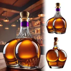 The unique and innovative glass bottle, suitable for bars and Baijiu storage, is ideal for home decoration and holiday gatherings