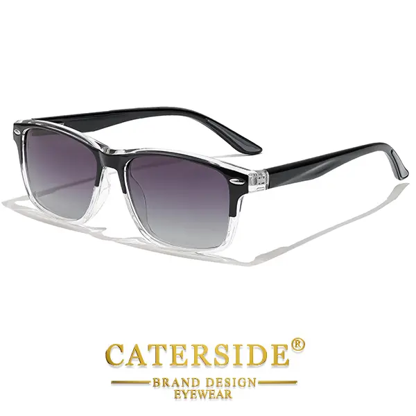 CATERSIDE Men's Polarized Square Sunglasses, Classic Full Rim Fashion Eyewear with TAC Lenses for Driving & Fishing