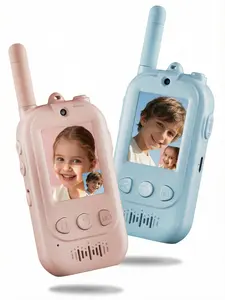 Kids Video Walkie Talkies 2-Pack, Rechargeable Video Intercom with Voice Changer, Indoor Outdoor Toys for Boys & Girls Ages 3–12 Kids'