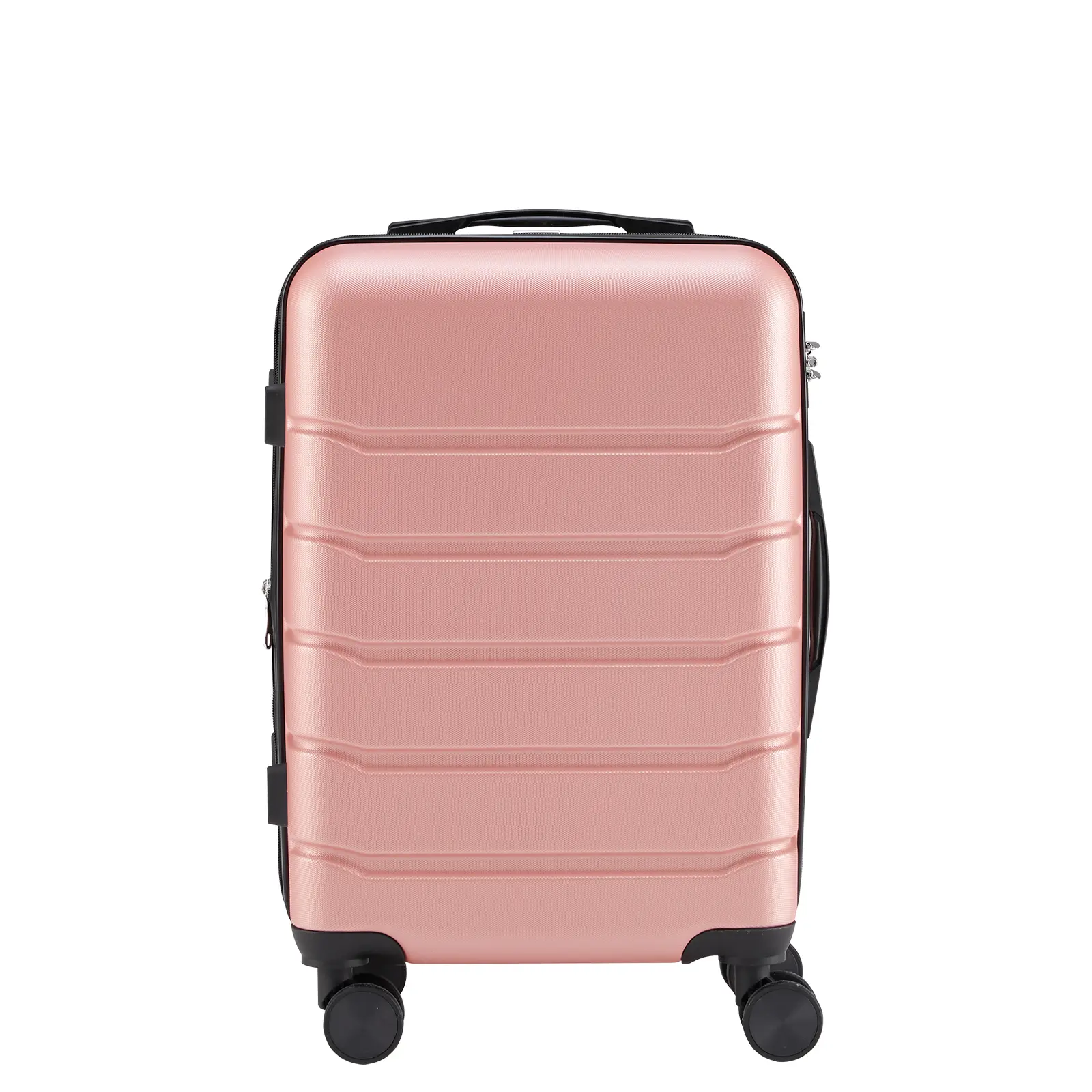 Pink 20" Carry-On Luggage, Lightweight ABS Hardside Suitcase with TSA Lock & 8 Spinner Wheels, Fits Airline Overhead, Weekend Travel Essential