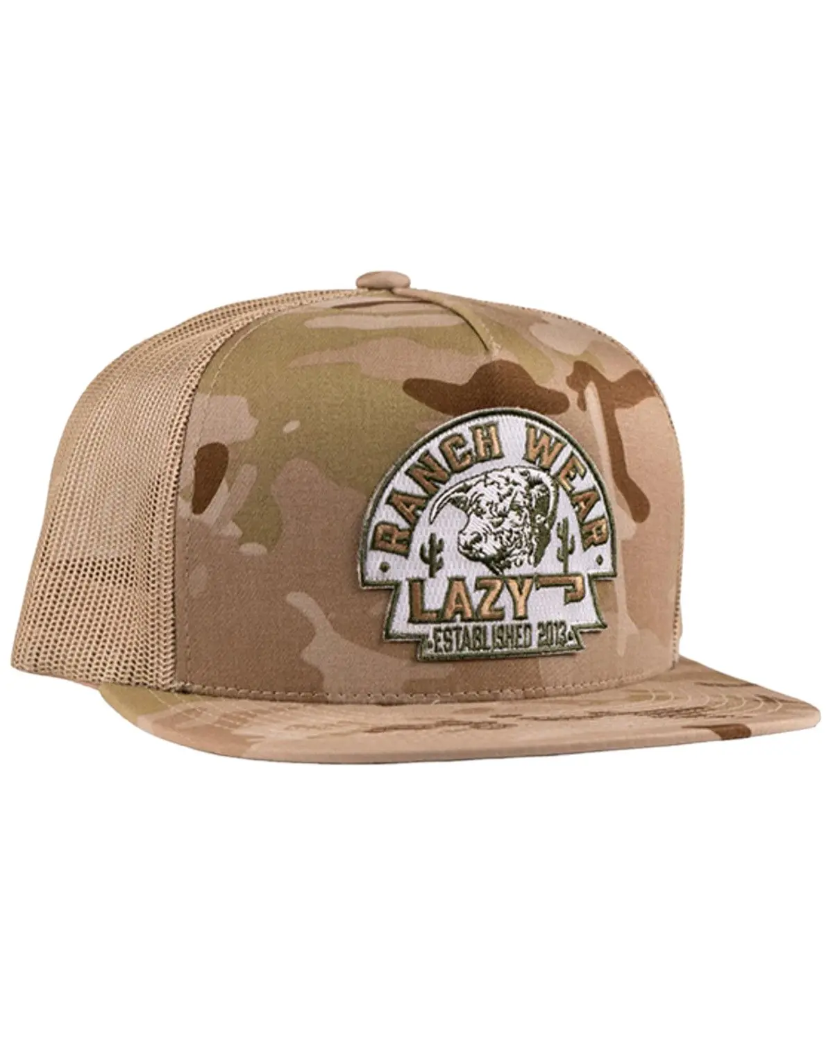 Lazy J Ranch Wear Men's Men'S Camo Arrowhead Ball Cap - Cam04-Ah-Olv