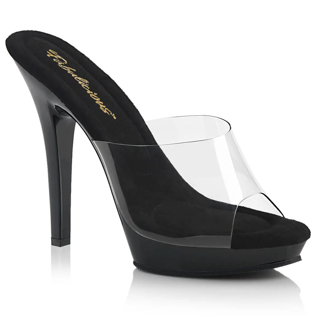 5 Inch Heel LIP-101 Clear-Black