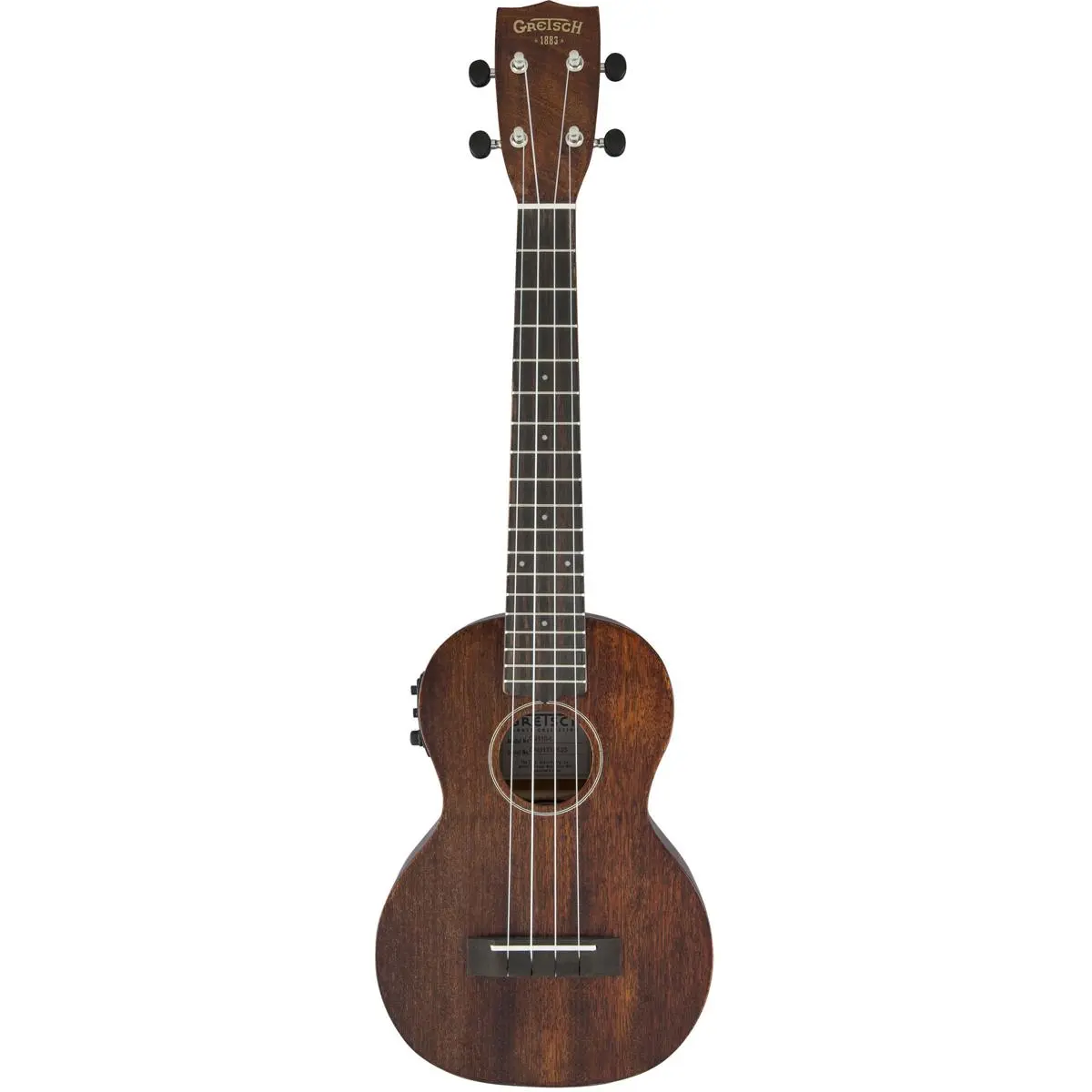 Gretsch G9110-L A.E. Concert Long-Neck Ukulele with Gig Bag, Vintage Mahogany Stain